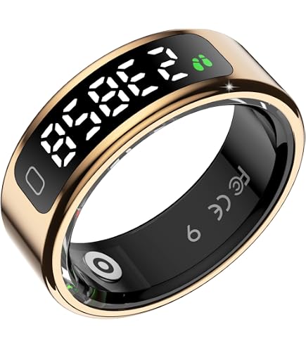 Amazon | JUSUTEK 2026 新登場 数値表示スマートリング，ステンレス鋼