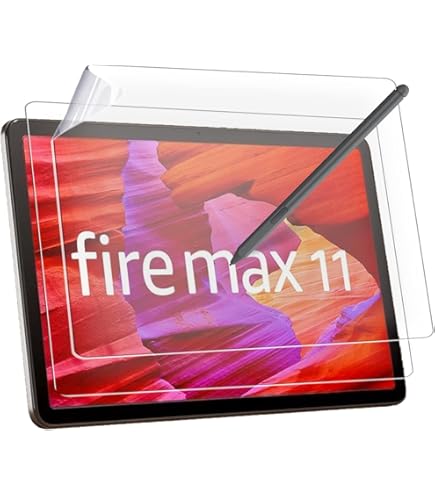 fire max 11 スタイラス、保護フィルムつき Fire Max 11 背面 保護 フィルム OverLay Paper for ファイア