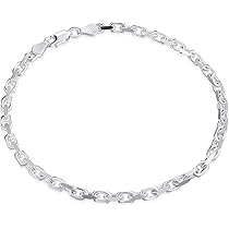 Amazon | 男性用3mm薄いソリッドヘビー.925スターリングシルバー 