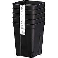日本ポリ鉢 プレステラ深型120 5個組 ブラック プラスチック製 硬質ポット スリット入り アガベやハオルシアなどに