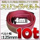 スリングベルト 幅125mm 使用荷重10t 10000kg ベルトスリング 繊維ベルト 吊りベルト クレーンベルト 帯ベルト 吊り上げ 作業用 屋外 建設機械 船舶 運搬作業 ポリエステル素材 土木