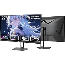 【新品未開封]ゲーミングモニター 27インチ KTC H27T22C-3 PC KTC H27T22C-3のレビュー！WQHD、200Hzの低価格ゲーミングモニター