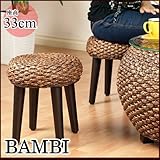 【アジアン家具】ウォーターヒヤシンス ミニスツール (腰掛け椅子) BAMBI(バンビ) Sサイズ (座面高33cm)