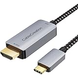 USB C to HDMI Cable with HDR 4K 60Hz, 2K@144Hz, 2K@120Hz, CableCreation USB Type C to HDMI Cable Thunderbolt 3/4 Compatible f