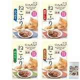 ねこふり 猫用 ふりかけ 15g 4種類×1 (計4袋) オリジナル猫柄ミニ保存ジッパー袋付き セット