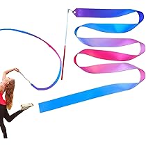 Amazon | 2個ダンスリボン新体操リボンセット 子供の専用スポーツ用具 