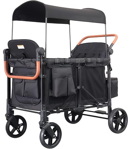Amazon | WONDERFOLD W4 Original Quad Stroller Wagon Featuring 4