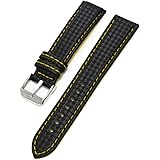 MORELLATO[モレラート] ラバー 時計ベルト 生活防水 BIKING バイキング 20mm ブラックxイエロー 交換用工具付き ［正規輸入品］ U3586977897020