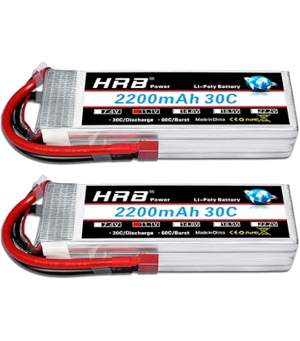 Pack De 2 Baterías LiPo 2200mAh 7.4V 100C Con Conector XT60 Para Coches RC Traxxas Y Losi Pack De 2 Baterías LiPo 2200mAh 7.4V 100C Con Conector XT60 Para Coches RC Traxxas Y Losi