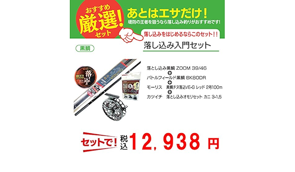 Amazon 黒鯛 落し込み入門 4点セット Fステップ ロッド リールセット
