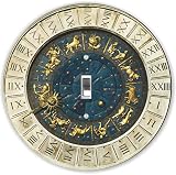 Rikki Knight RND-LSPS-97 Zodiac Clock at San Marco Square in Venice Round - Single Toggle Light Swit
