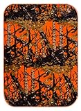 REGAL Mink Plush 43 x 55 Baby Blanket - The Woods' Orange Camo by Regal Comfort