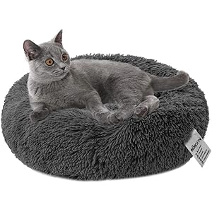 KKmoon ペットベッド 猫ベッド 猫ハウス ペットクッション ペットマット 秋冬用 暖かい 丸型 ペットソファ 保温…