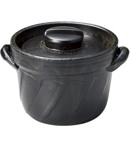 Amazon｜萬古焼 たっくん ごはん鍋 1合炊 水玉 12-541｜ご飯鍋