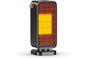 Yokepro セラミックヒーター【2025冬新登場】 小型 速暖 電気ファンヒーター 省エネ節電 PSE認証済 3段階温度調節 大風量 操作簡単 ダイヤル式 転倒OFF 過熱保護 耐火素材 ミニ 暖房器具 電気ストーブ 静音 コンパクト 持ち運び 足元 寝室/脱衣所/トイレ/洗面所/オフィス/キッチンに適用 窓下結露対策 寒さ対策 日本語取扱説明書(ブラック)