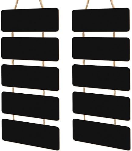 CALIFORNIA CADE Chalkboard Signs Pack Of 3 - 8x9" Vintage Framed Mini Blackboards For Kitchen, Weddings, Menus & Decor