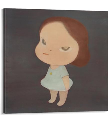 Amazon.co.jp: 奈良美智 ポスター [勉強中(特別額装版)] : ホーム