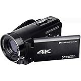 4k 小型 5600万画素 本機防水 防塵 耐衝撃 充電式 水中カメラ 自撮り270度回転 HDMI出力 18倍デジタルズーム YouTube vlog 動画カメラ 3400mAh大容量バッテリー日本語説明書 128gカード付属
