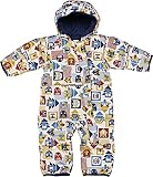(コロンビア) Columbia フード付き ロンパース SN0219 (70cm(6/12), 473：C-Navy Critter Blocks)