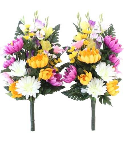 Amazon｜山久 造花 仏花 カサブランカと胡蝶蘭の仏様の大きな花束 一本