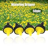 散水エミッタ 灌漑スプリンクラー 灌漑ドリッパー 50Pcs 調節可能 給水スプリンクラー 高品質 プラスチック 園芸 農業生産