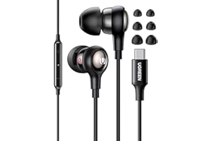 UGREEN USB C Earphones, Wired Headphones with Volume Control Noise Cancelling, HiFi Stereo Wired Earbuds Compatible with iPho