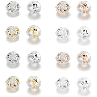 大人女性の 残りわずか 紛失予備に 極小シリコン ピアスキャッチ 10個入 18 g用 ピアス 両耳用