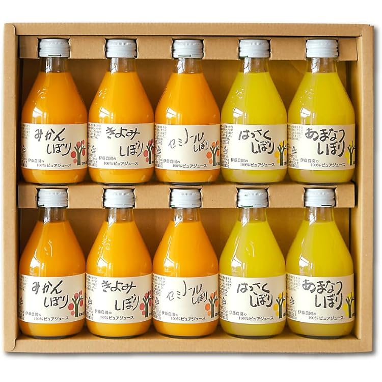 Amazon.co.jp: 10FACTORY ギフト 愛媛みかんジュース 飲み比べ 2本