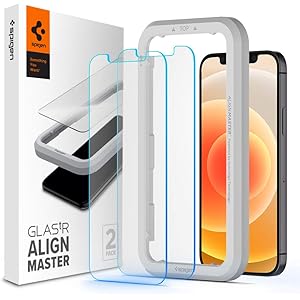 Spigen 【2枚入】 iPhone 12 ガラスフィルム/iPhone 12 Pro ガラスフィルム 6.1 インチ…