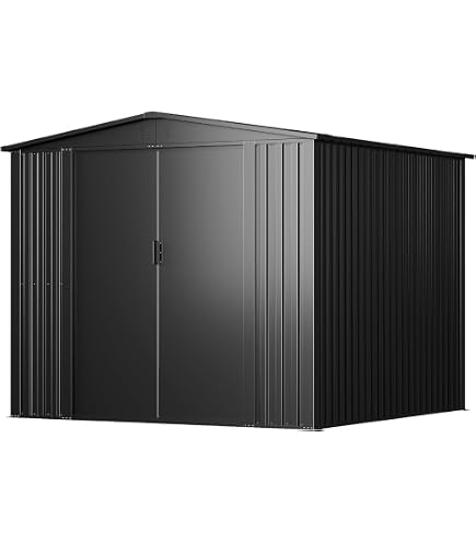 Amazon | 物置 屋外 戸外収納庫 スチール 幅236*奥行き303*高190