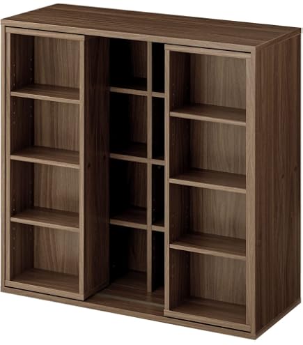 Amazon｜本棚 幅約120×奥行約34×高さ約92.2cm スライド棚 オープン