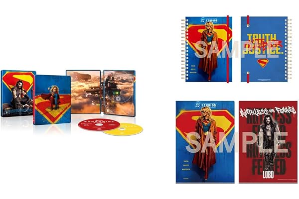 【Amazon.co.jp限定】スーパーガール　スチールブック仕様　４Ｋ ＵＨＤ ＋ ブルーレイ セット　リングノート＆Wポケットクリアファイル付きコレクション(ビジュアルシート3枚セット付き) [Blu-ray]