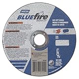Norton BlueFire RightCut Type 01 Reinforced Abrasive Cut-off Wheel, Zirconia Alumina, 10185 rpm, 6' 