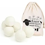 Yotsuba Dryer Balls, Wool Dryer Balls, 6Pcs Reusable Softener Natural Sheep Organic Fabric Wool Dryer Balls, Organic Eco Prem