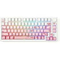 Amazon | DAREU EK75PRO メカニカルキーボード 無線 桜/ピンク Amazon | DAREU EK75PRO メカニカルキーボード 無線 桜/ピンク
