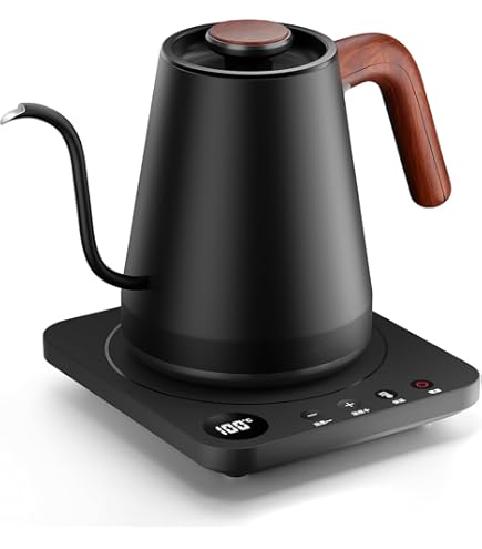 Amazon | 【Modéré】温度調節機能付きグースネックケトル KTK-378BK
