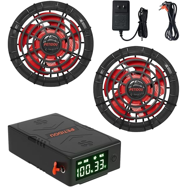 Amazon.co.jp: ファンバッテリーセット 空調ファン バッテリーセット