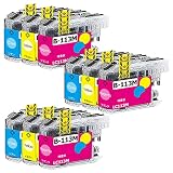 ブラザー用 LC113-4PK 互換インクカートリッジ LC113 LC113Y LC113C LC113M （イエロー シア マゼンタ 3色9本セット 増量タイプ） 対応機種:DCP-J4210N / DCP-J4215N-B/DCP-J4215N-W/MFC-J4510N / MFC-J4910CDW / MFC-J6570CDWなど
