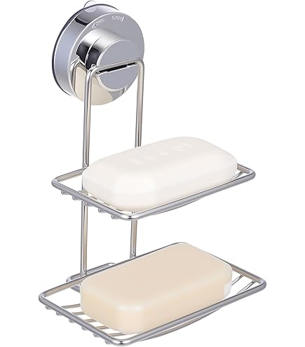 Amazon｜WINOMO ソープホルダー ソープディッシュ 石鹸置き 2層 吸盤