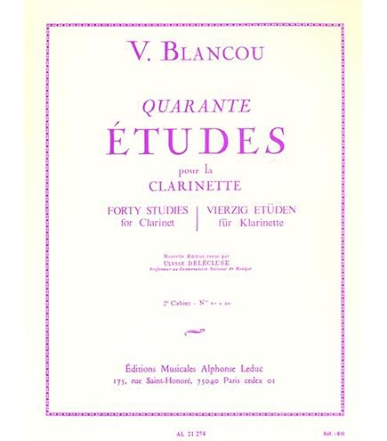 V. Blancou QUARANTE ÉTUDES クラリネット V.Blancou：40 Etudes No.40 - YouTube