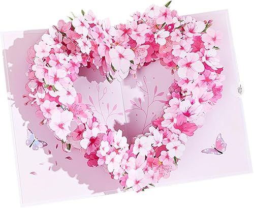 moin moin ポップアップカード 桜のハートリース（ミニカード＋封筒）（moin moin）の商品画像
