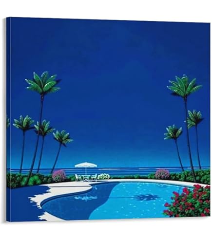 Amazon｜永井 博イラストレーターの作品（夏 25）印刷された