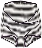 ネトゥル ベア天竺ボーダー柄クロスベルトマタニティガードル M パープル 4839