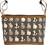 Pouche(ポーチェ) ストローラーオーガナイザー ネコ柄 プティ・シャ・ノワール (グレー)