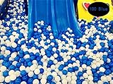 dengguoli 100個ホワイトブルー2.7インチ7 cmオーシャンボールソフトプラスチックBPAフリーair-filled Funny Toy for Baby Kid Swim ブルー US2