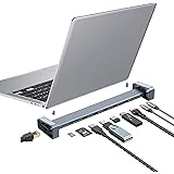 USB C ドッキングステーション ノートパソコンスタンド型 USB C ハブ 9 in1 PD 100W 急速充電 /4K HDMIポート/1Gbps イーサネット Lanポート/USB 3.0 ポート/MicroSD & SD カードスロット搭載