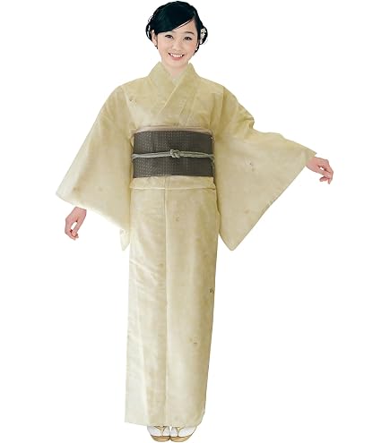 夏着物　絽紗　小紋　正絹　透け感あり　手縫い仕立て Amazon.co.jp: 夏着物 絽紗 小紋 正絹 透け感あり 手縫い仕立て