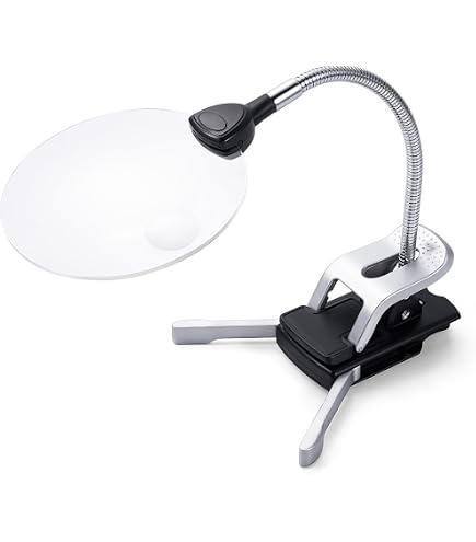 Amazon.co.jp: スタンド付き虫眼鏡 拡大鏡 252*145mm フレキシブル