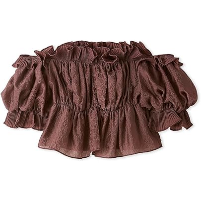 Amazon.co.jp: Sustainaギャザーオフショルブラウス : ファッション