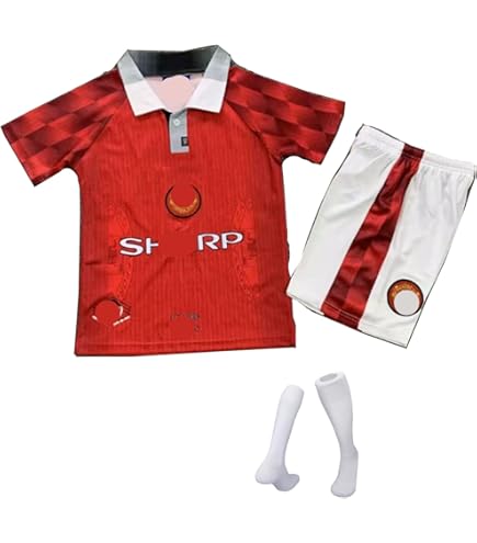 MANCHESTER UNITED ベッカム サッカー ユニホーム Tシャツ 9899マンuレッドデビル復古ユニホーム3冠王ホーム7号ベッカムサッカー服